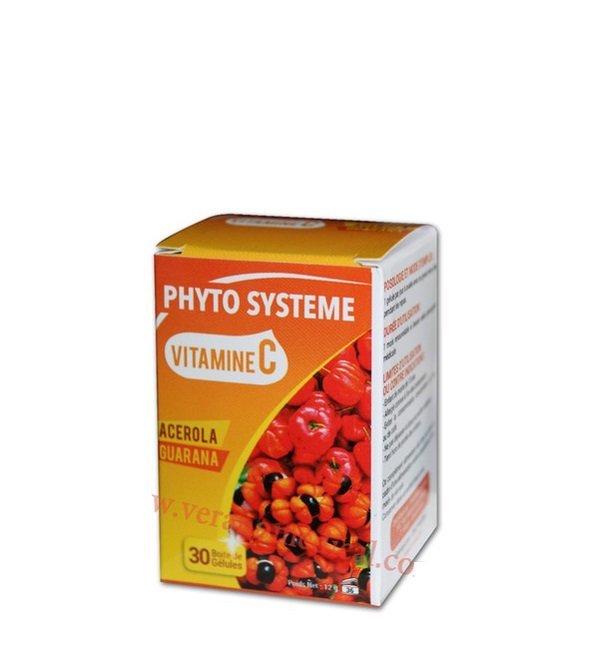vitamine-c-acerola-naturelle Phyto Systeme Vitamine C Boite de 60 Gélules – Image 1