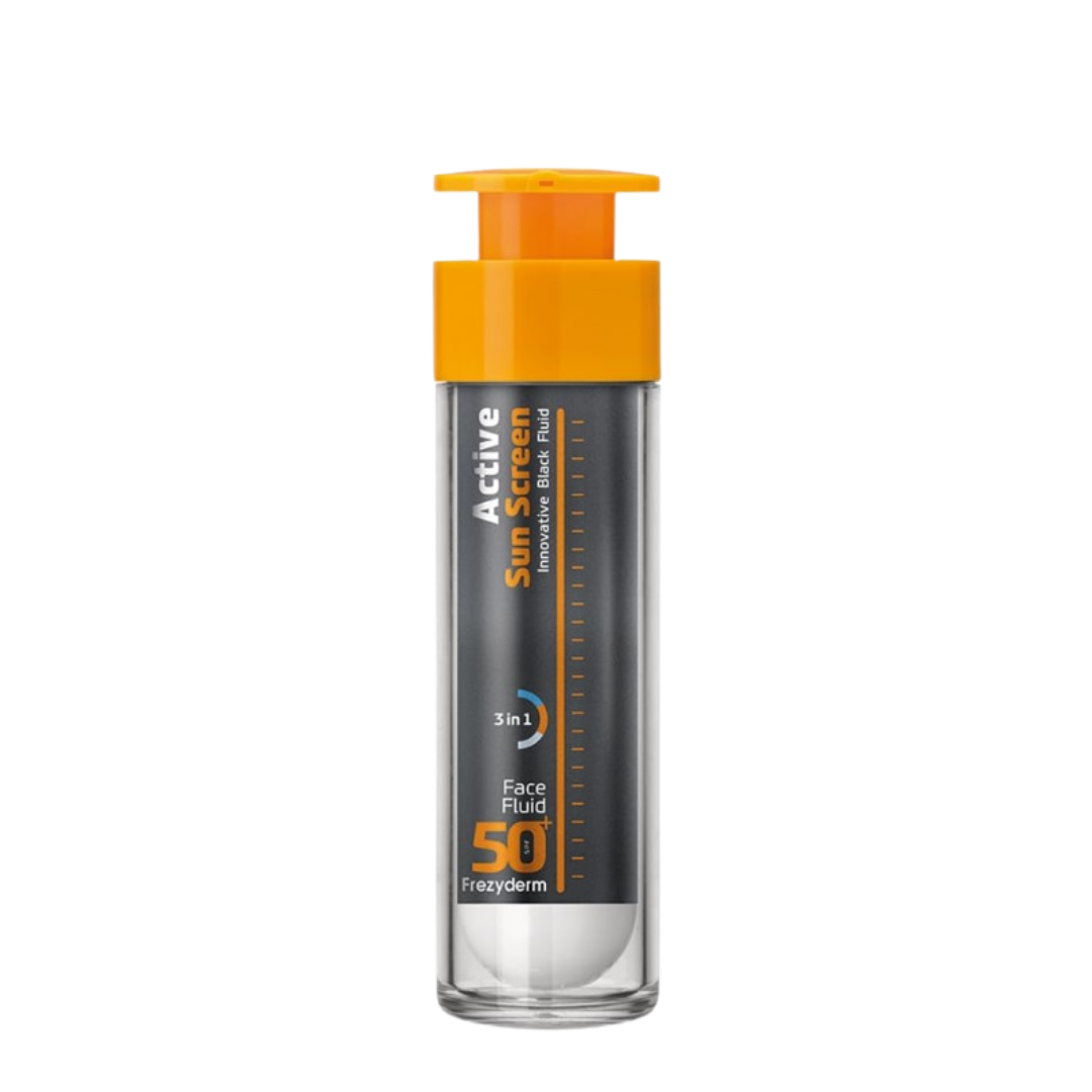 Frezyderm-Sunscreen-Active-Face-Fluid-spf50-50ml Frezyderm Sunscreen Active Face Fluid spf50+ 50ml – Image 1
