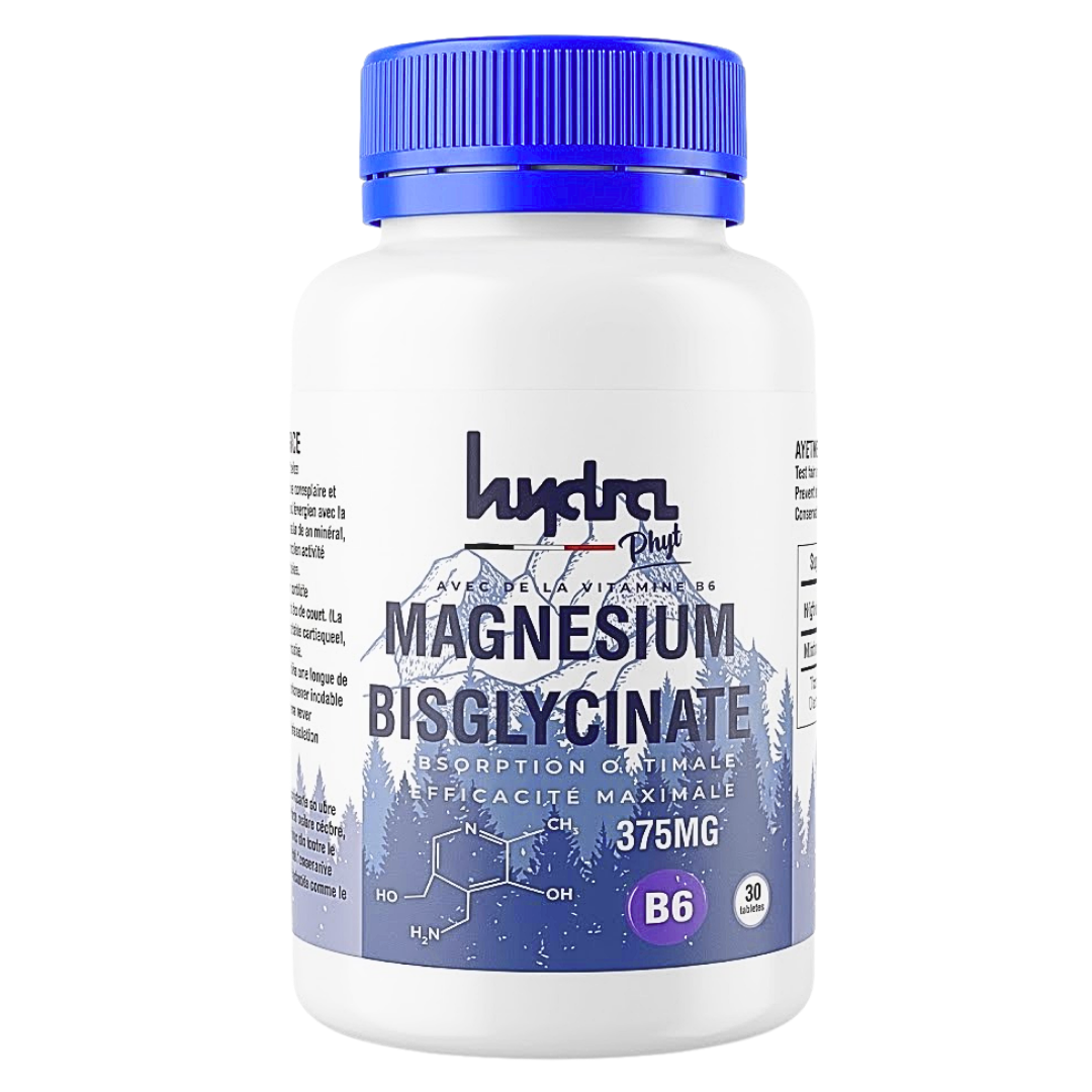 Hydra-plus-Magnesium-Bisglycinate-375mg-30gelules Hydra Plus Magnesium Bisglycinate B6 375mg 30 Gelules – Image 1