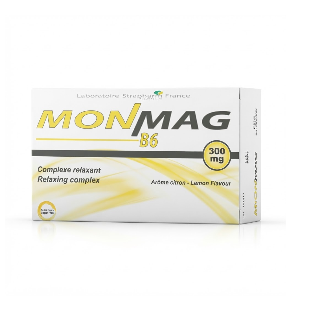 MonMag-B6-B2-300mg-15cps-1 MonMag Citron 300mg 2x15 Comprimes – Image 1