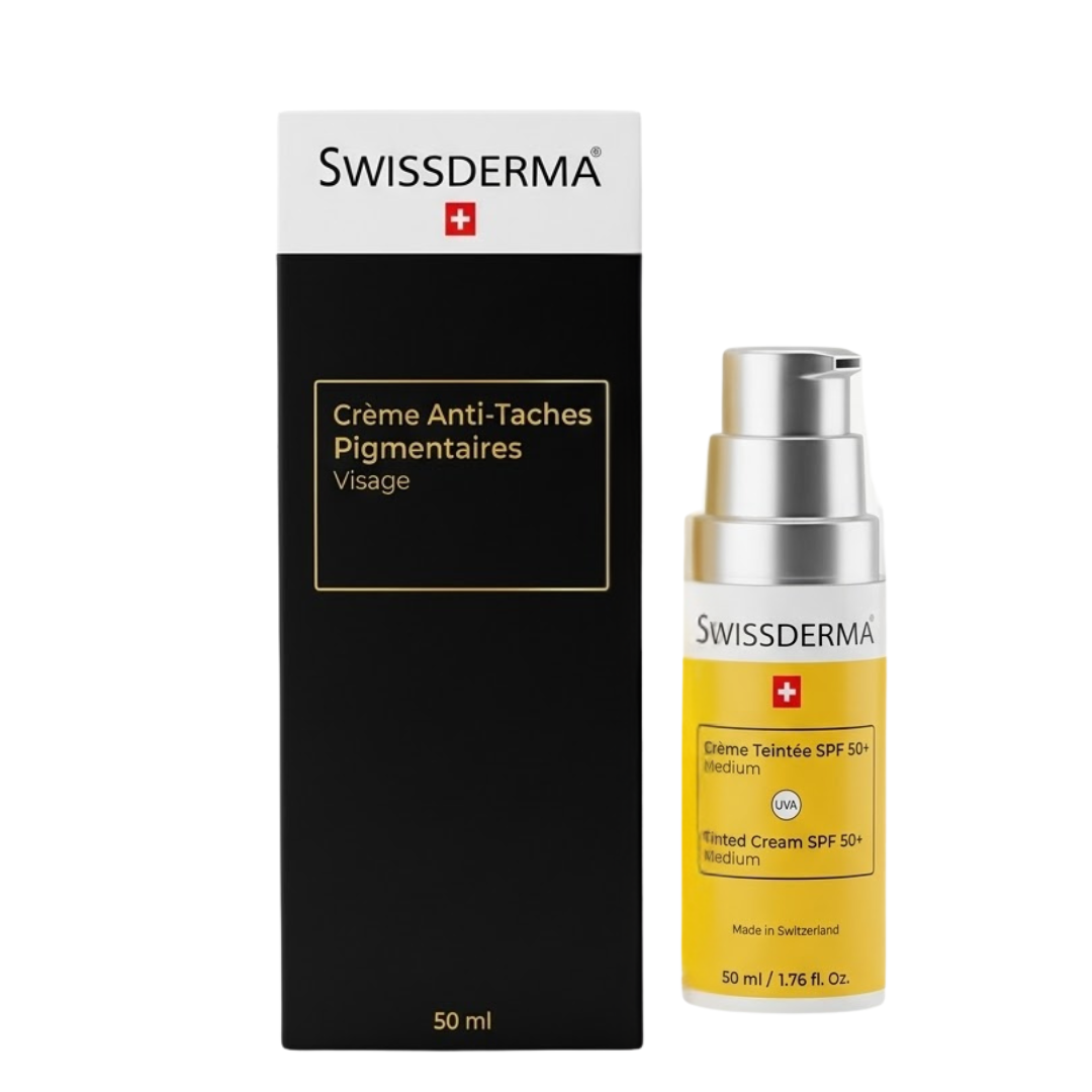 Swissderma-Creme-Anti-Taches-PigmentairesCreme-Teinte-Offert-Pack-1 Swissderma Creme Anti Taches Pigmentaires+Creme Teinte Offert Pack – Image 1