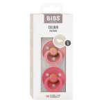 Bibs 2 Sucettes Colour Anatomic Dusty Pink Coral Size 1 +0mois