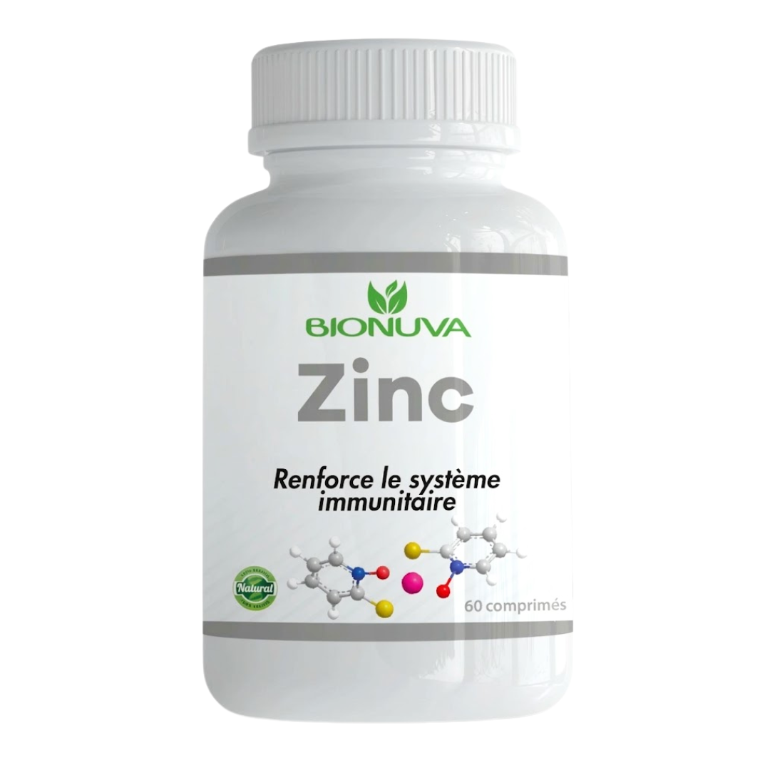 Bionuva-Zinc-60-Comprimes Bionuva Zinc 60 Comprimes – Image 1