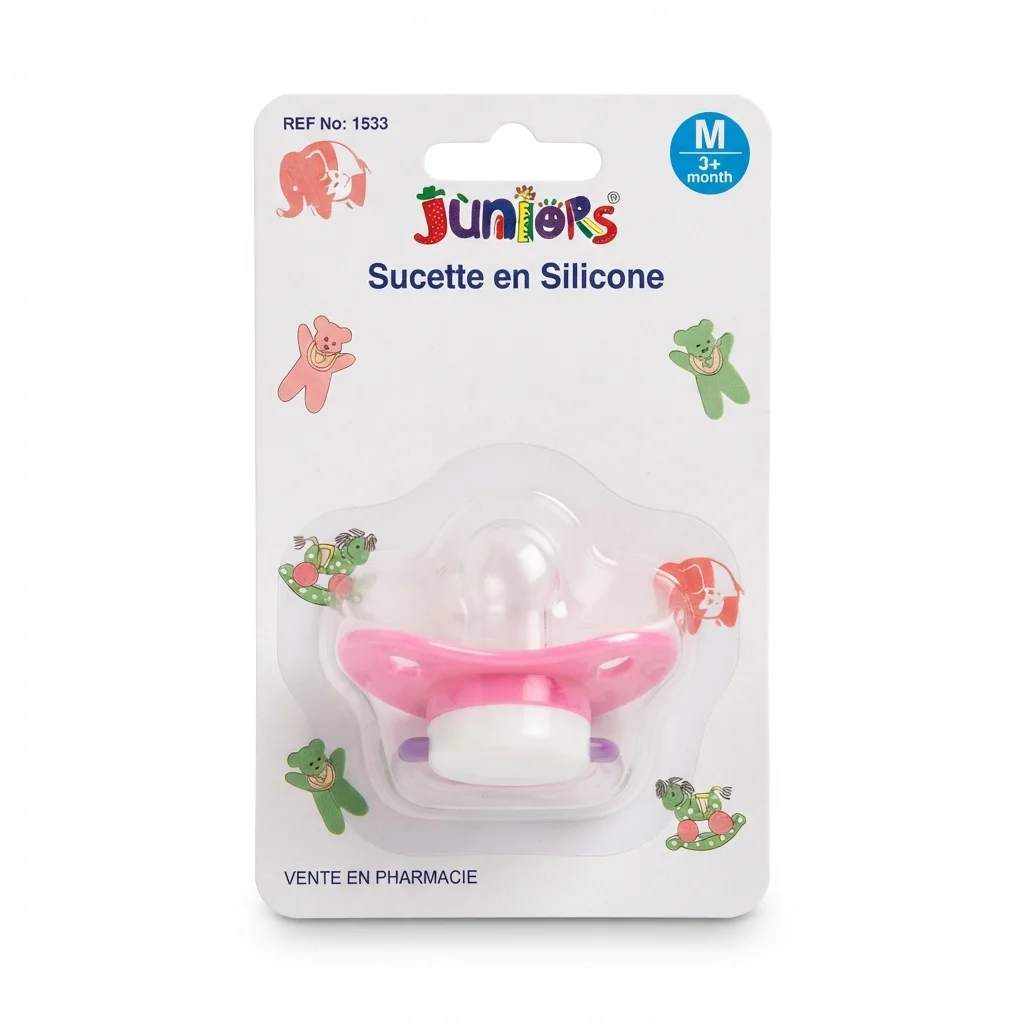 DDDD Juniors sucette en silicone jub 2émé age +clips – Image 1