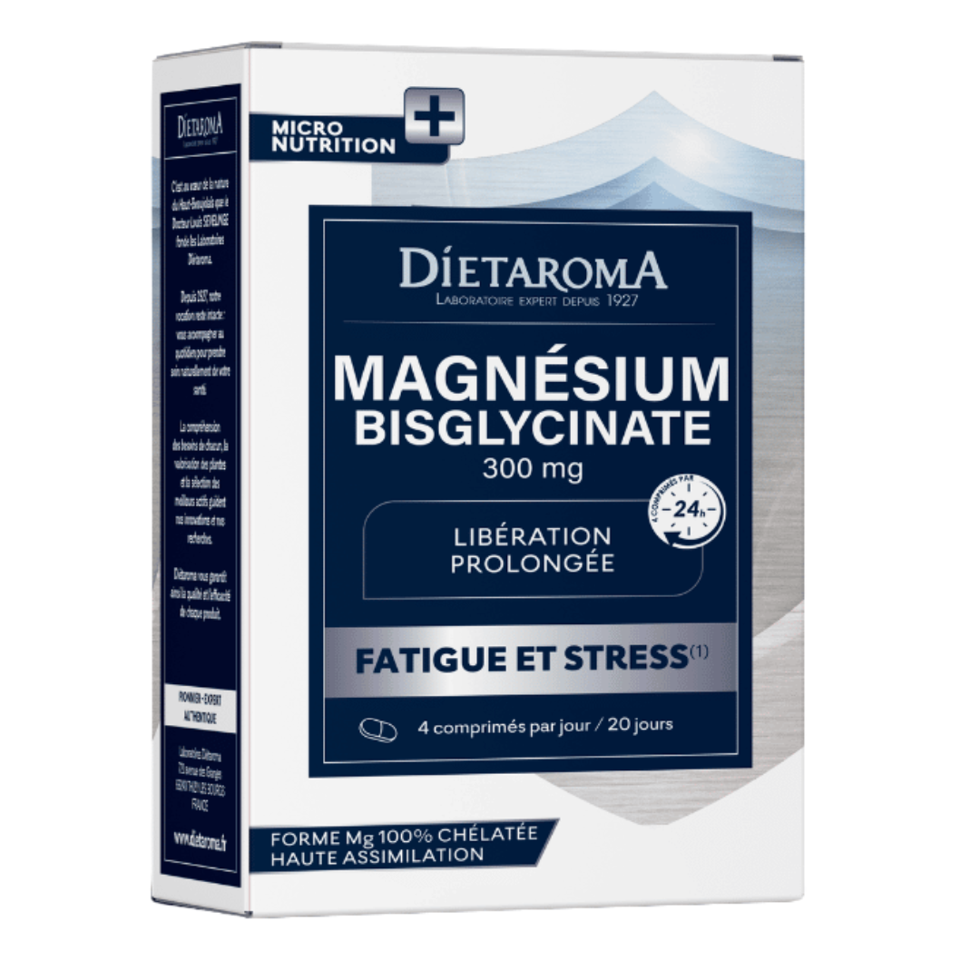 Dietaroma-Magnesium-Bisglycinate-300mg-80comprimes Dietaroma Magnesium Bisglycinate 300mg 80 Comprimes – Image 1