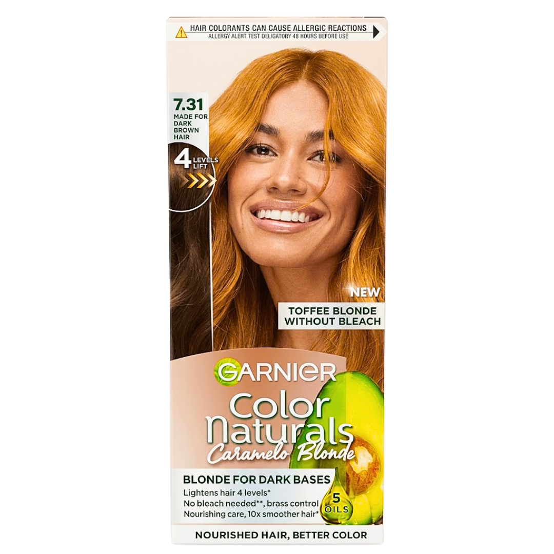 Garnier-Color-Naturals-Caramel-Toffee-Bl-7.31 Garnier Color Naturals Caramel Toffee Blonde 7.31 – Image 1