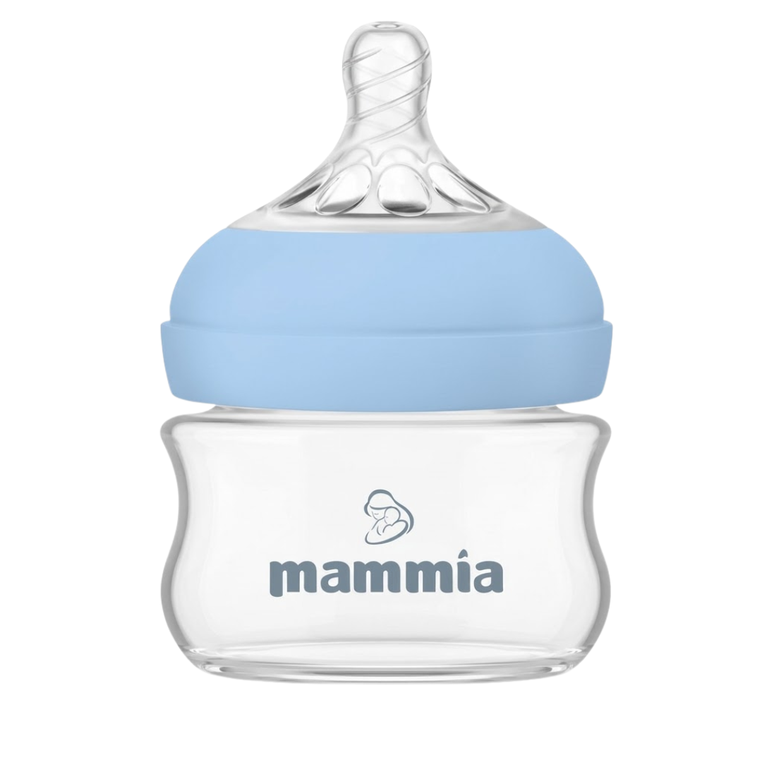 Mammia-Natural-Feeling-Bleu-90ml Mammia Biberon Natural Feeling Bleu 90ml – Image 1