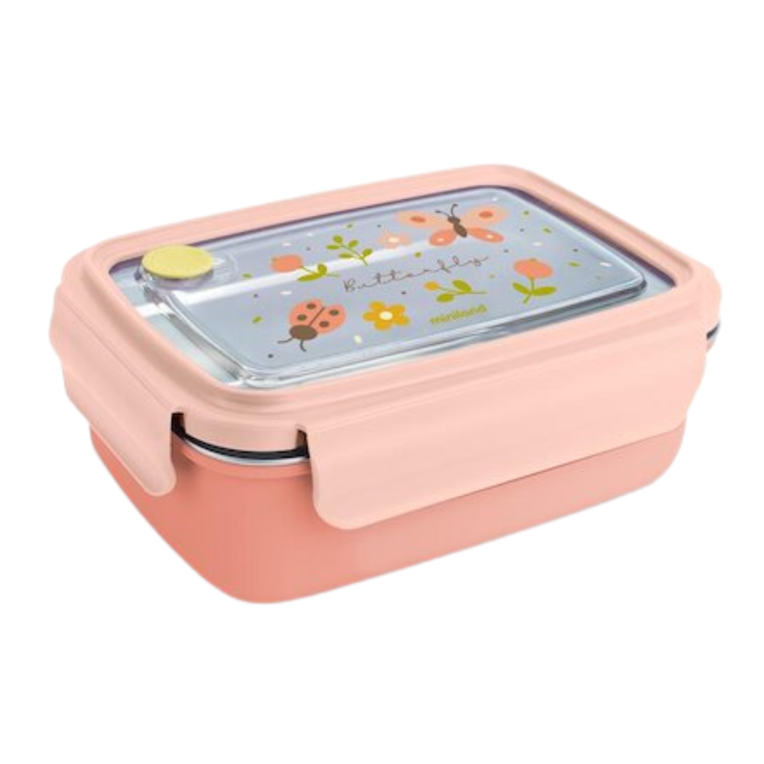Miniland-Boite-Repas-En-Acier-Papillon-Ref-89700 Miniland Boite Repas En Acier Papillon Reference 89700 – Image 1