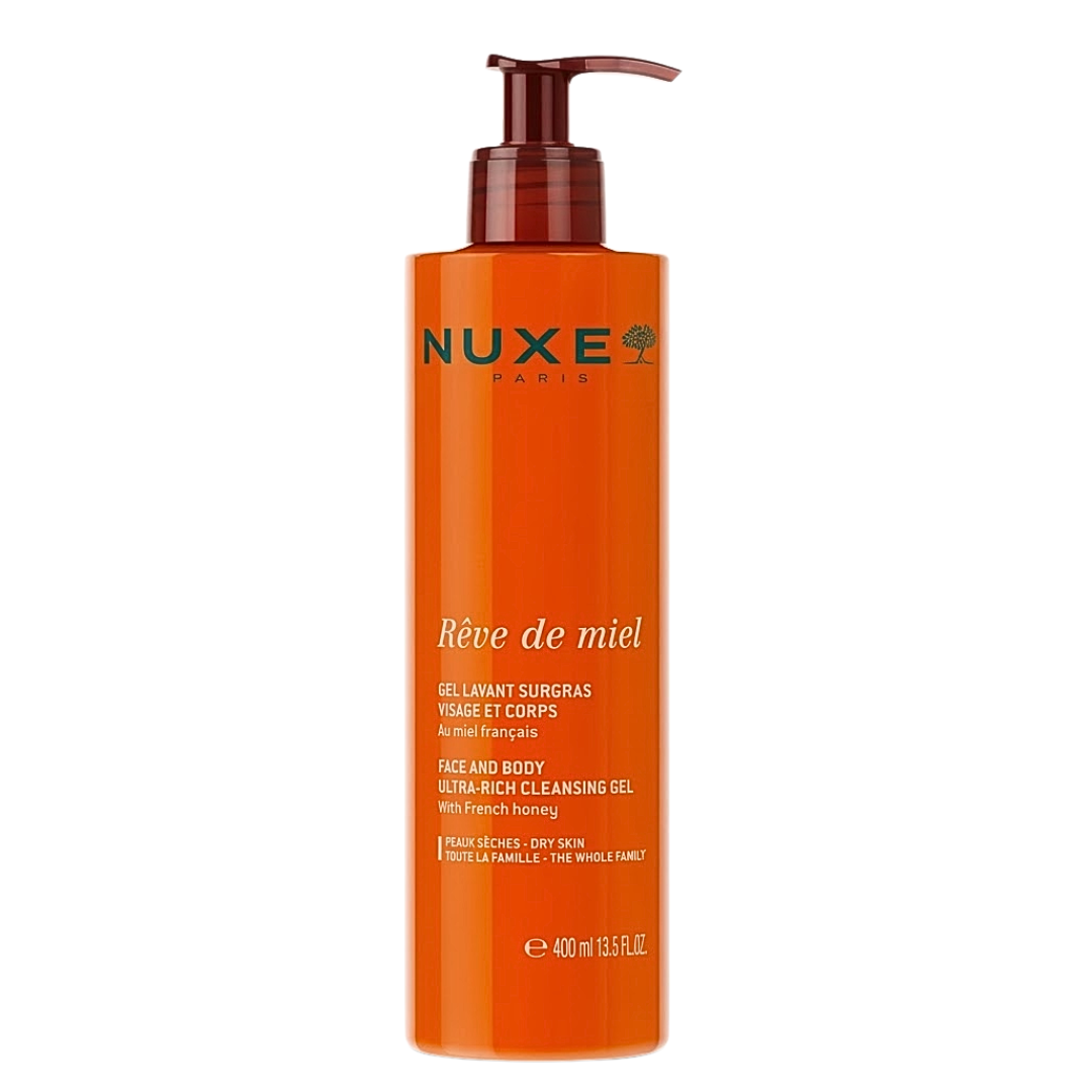 Nuxe-Reve-du-Miel-Gel-Lavant-Surgras-400ml Nuxe Reve Du Miel Gel Lavant Surgras 400ml – Image 1