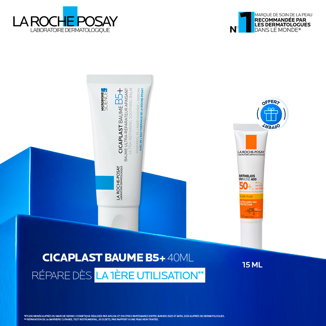 OFFRE-LRP-2 La Roche-Posay Cicaplast Baume B5+ 40ml+Anthelios Fluide Spf50+ 15ml Offert – Image 1