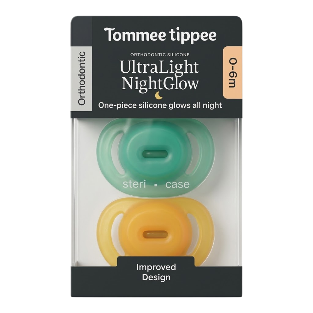 Tommee-Tippee-2-Suc-Night-Glow-0-6m-1 Tommee Tippee 2 Sucettes Night Glow 0-6mois – Image 1