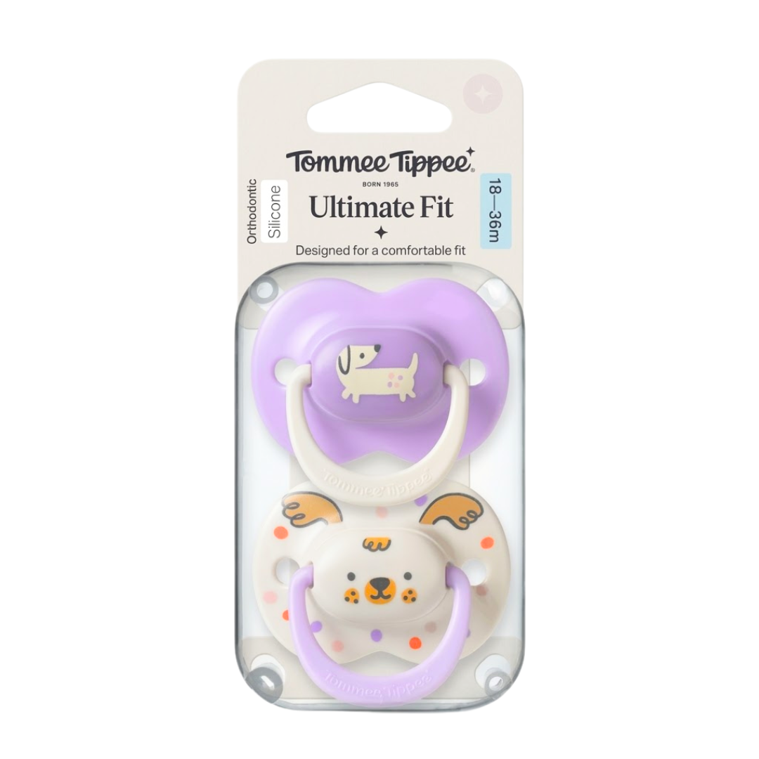 Tommee-Tippee-2-Suc-Ultimate-Fit-Girl-18-36m Tommee Tippee 2 Sucettes Ultimate Fit Girl 18-36mois – Image 1