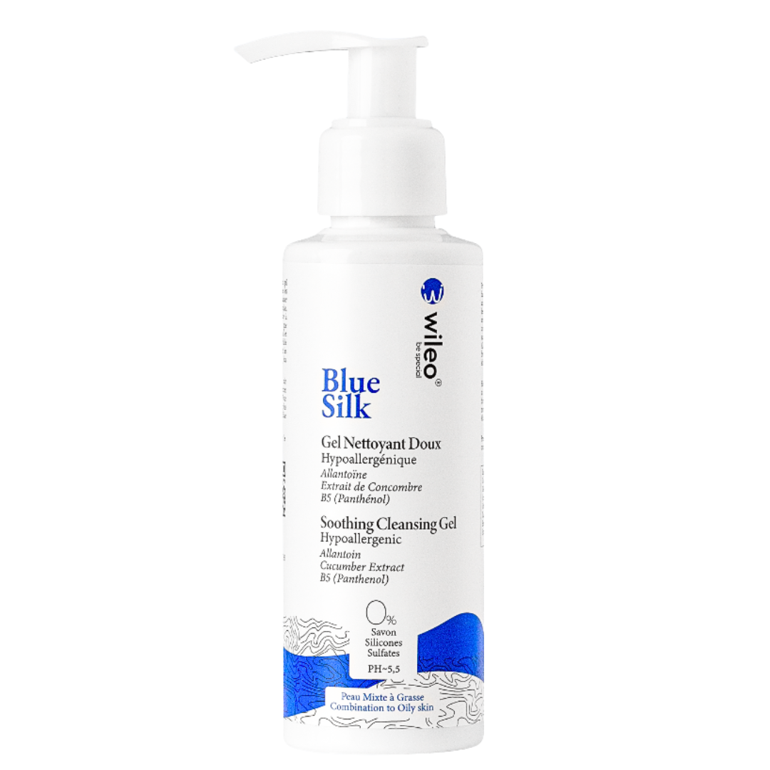 Welio-Gel-Nettoyant-Blue-Silk-250ml Wileo Gel Nettoyant Blue Silk 250ml – Image 1